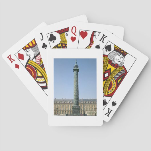 Die Vendome Spalte, wenn die Flachreliefs Spielkarten (Rückseite)