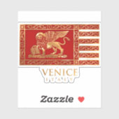 Die Venezianische Flagge Aufkleber (Blatt)