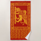 Die venezianische Flagge Strandtuch (Vorderseite)