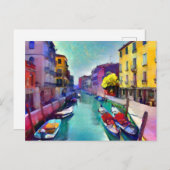 Die Venezianische Postkarte für die Canal-Malerei (Vorne/Hinten)