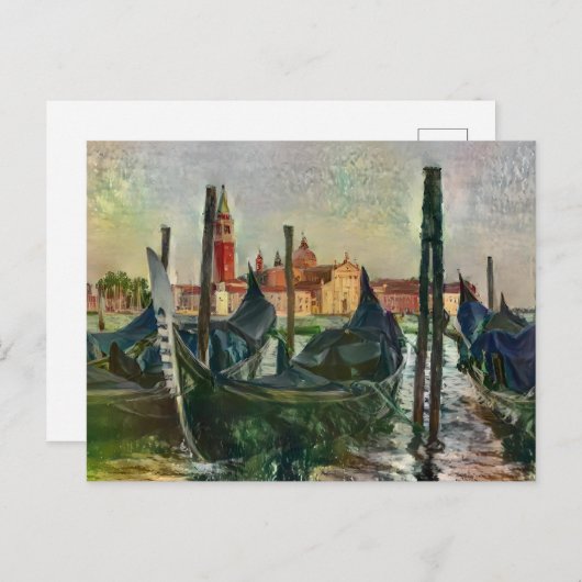 Die Venezianische Postkarte für die Canal-Malerei (Vorne/Hinten)