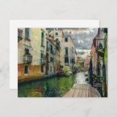 Die Venezianische Postkarte für die Canal-Malerei (Vorne/Hinten)