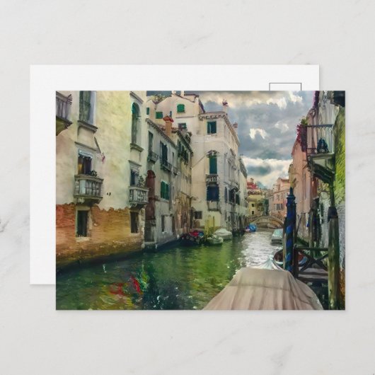 Die Venezianische Postkarte für die Canal-Malerei (Vorne/Hinten)