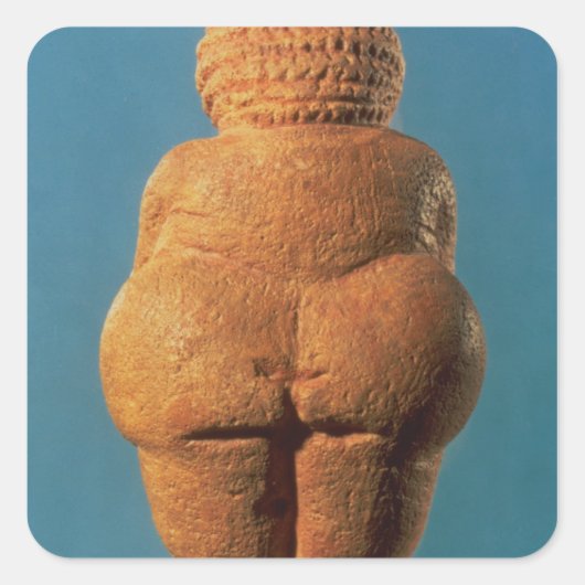 Die Venus von Willendorf Quadratischer Aufkleber (Vorderseite)