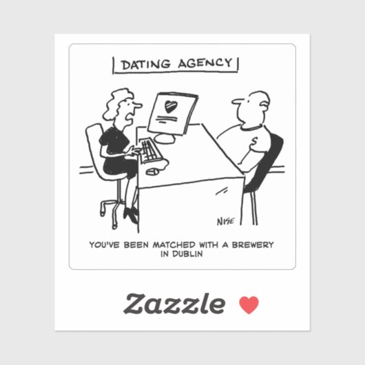 Die verabredend Agentur verbindet den Menschen mit Aufkleber (Blatt)