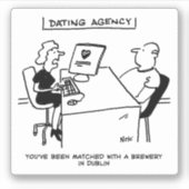 Die verabredend Agentur verbindet den Menschen mit Aufkleber (Vorderseite)