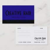 Die Verabredungs-Karte des Friseurs Terminkarte (Vorne/Hinten)