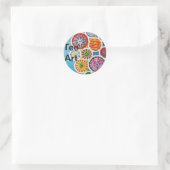 Die Veränderung des T-Shirts Runder Aufkleber (Tasche)
