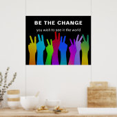 Die Veränderung | Friedenszeichen Poster (Küche)