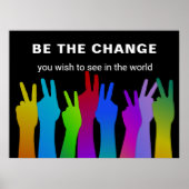 Die Veränderung | Friedenszeichen Poster (Vorne)