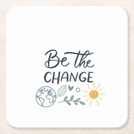 Die Veränderung sein: Positive Transformation stär Rechteckiger Pappuntersetzer (Vorderseite)