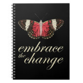 Die Veränderung verkraften - Rosa Schmetterling Notizblock (Vorderseite)