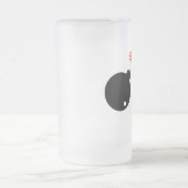 Die verärgerte Kellner-Bier-Tasse - Seitenlogo Mattglas Bierglas (Mittel)