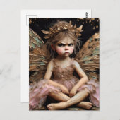 Die verärgerte kleine, bezaubernde Fee Postkarte (Vorne/Hinten)