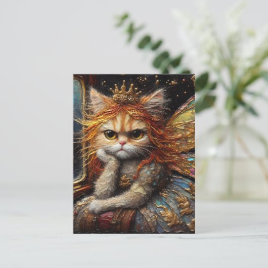 Die verärgerte kleine, bezaubernde Katzenzucht Postkarte (Stehend Vorderseite)