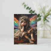 Die verärgerten kleinen, bezaubernden Fairy-Sits a Postkarte (Stehend Vorderseite)