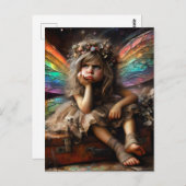 Die verärgerten kleinen, bezaubernden Fairy-Sits a Postkarte (Vorne/Hinten)