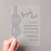 Die Verbindung der künstlichen Hochzeit des Knoten Acryleinladungen (Insitu (Handheld))