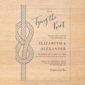 Die Verbindung der künstlichen Hochzeit des Knoten Acryleinladungen (Vorderseite)