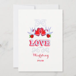 Die Verbindung der romantischen Hochzeit des Knote Einladung