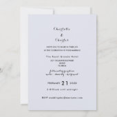 Die Verbindung der romantischen Hochzeit des Knote Einladung (Rückseite)