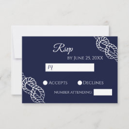Die Verbindung der weißen und seelischen Hochzeit RSVP Karte