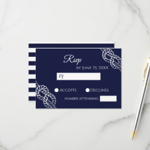 Die Verbindung der weißen und seelischen Hochzeit RSVP Karte