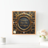 "Die Verbindung des Wohlstands" Quadratische Wanduhr (Zuhause)