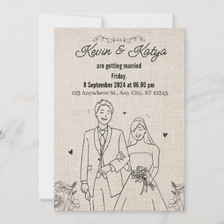 Die Verbindung eines Lebens: eine Hochzeitseinladu Feiertagskarte