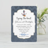 Die Verbindung von Anker und Braut mit der Hochzei Einladung (Stehend Vorderseite)