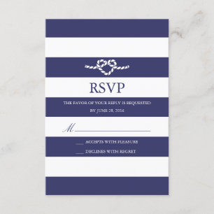 Die Verbindung von Knoten Antwortkarte RSVP Karte