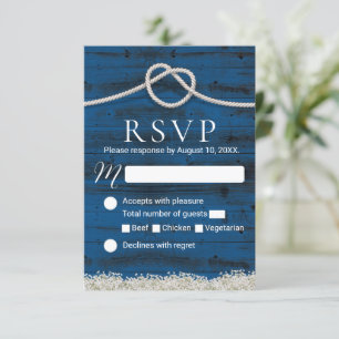 Die Verbindung von RSVP mit dem Rustikalen Hochzei Karte