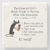 Die Verbindung von Wein und Schokolade Steinuntersetzer (Vorderseite)