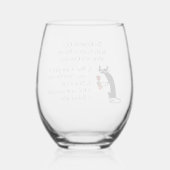 Die Verbindung von Wein und Schokolade Weinglas Ohne Stiel (Rückseite)