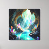 „Die verborgene Schatzhöhle der Edelsteine“ Leinwanddruck (Vorderseite)