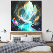 „Die verborgene Schatzhöhle der Edelsteine“ Leinwanddruck (Insitu (Schlafzimmer))