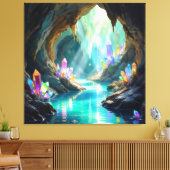 „Die verborgene Schatzhöhle der Edelsteine“ Leinwanddruck (Insitu (Wohnzimmer))