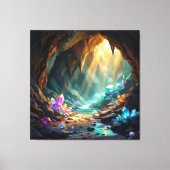 „Die verborgene Schatzhöhle der Edelsteine“ Leinwanddruck (Vorderseite)