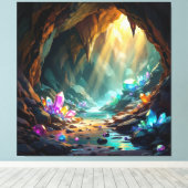 „Die verborgene Schatzhöhle der Edelsteine“ Leinwanddruck (Insitu (Holzboden))