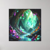 „Die verborgene Schatzhöhle der Edelsteine“ Leinwanddruck (Vorderseite)