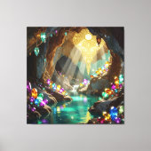 „Die verborgene Schatzhöhle der Edelsteine“ Leinwanddruck (Vorderseite)