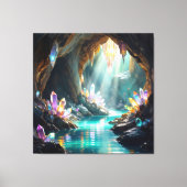 „Die verborgene Schatzhöhle der Edelsteine“ Leinwanddruck (Vorderseite)