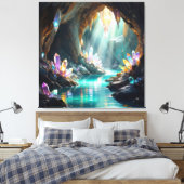 „Die verborgene Schatzhöhle der Edelsteine“ Leinwanddruck (Insitu (Schlafzimmer))