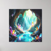 „Die verborgene Schatzhöhle der Edelsteine“ Leinwanddruck (Vorderseite)