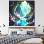 „Die verborgene Schatzhöhle der Edelsteine“ Leinwanddruck (Insitu (Schlafzimmer))