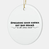 Die Verbreitung von Karma, nicht von schlechtem Dr Keramik Ornament (Links)