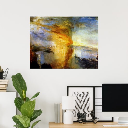 Die Verbrennung der Herren und Commons Poster (Heimbüro)