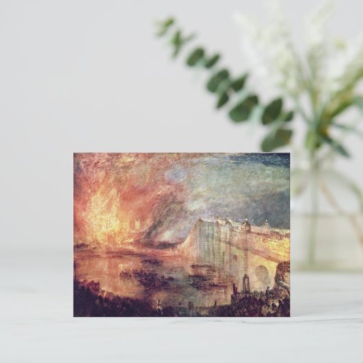 Die Verbrennung der Parlamentsgebäude durch Turner Postkarte (Stehend Vorderseite)