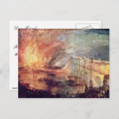 Die Verbrennung der Parlamentsgebäude durch Turner Postkarte (Vorne/Hinten)