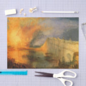 Die Verbrennung der Parlamentsgebäude durch Turner Seidenpapier (Handwerk)